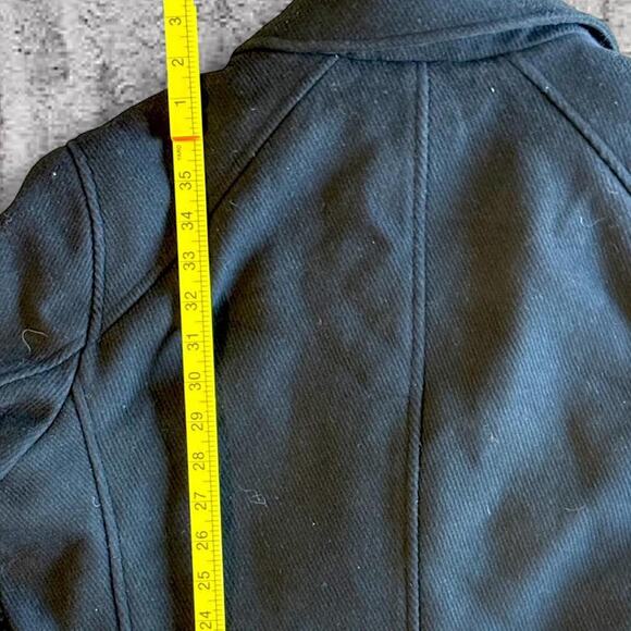 Cole Haan Signature Wool Blend Overcoat w/ Zip Mock Neck Liner (Black) - Medium - Picture 7 of 7